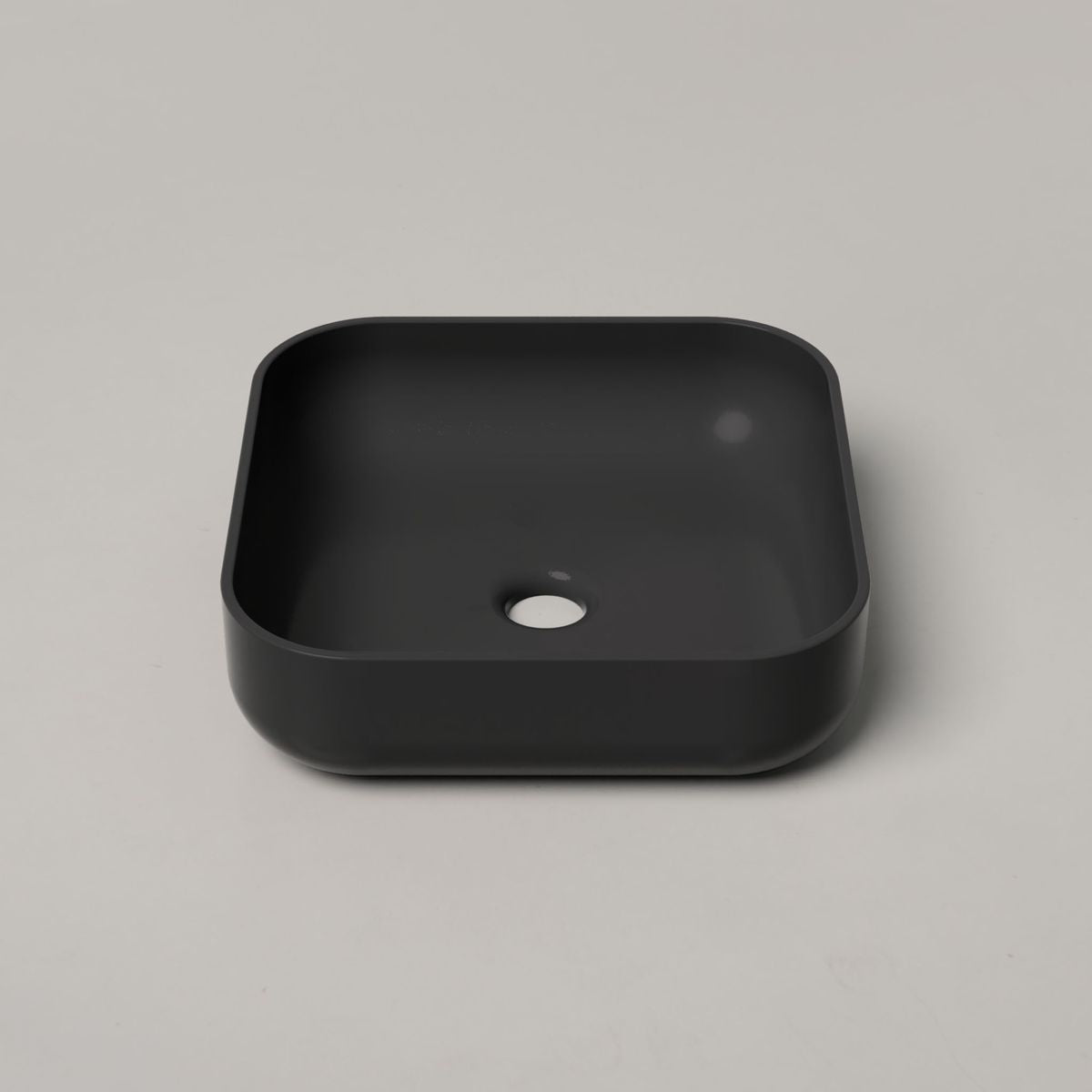 Nood Surface Mount Cube Basin in Charcoal