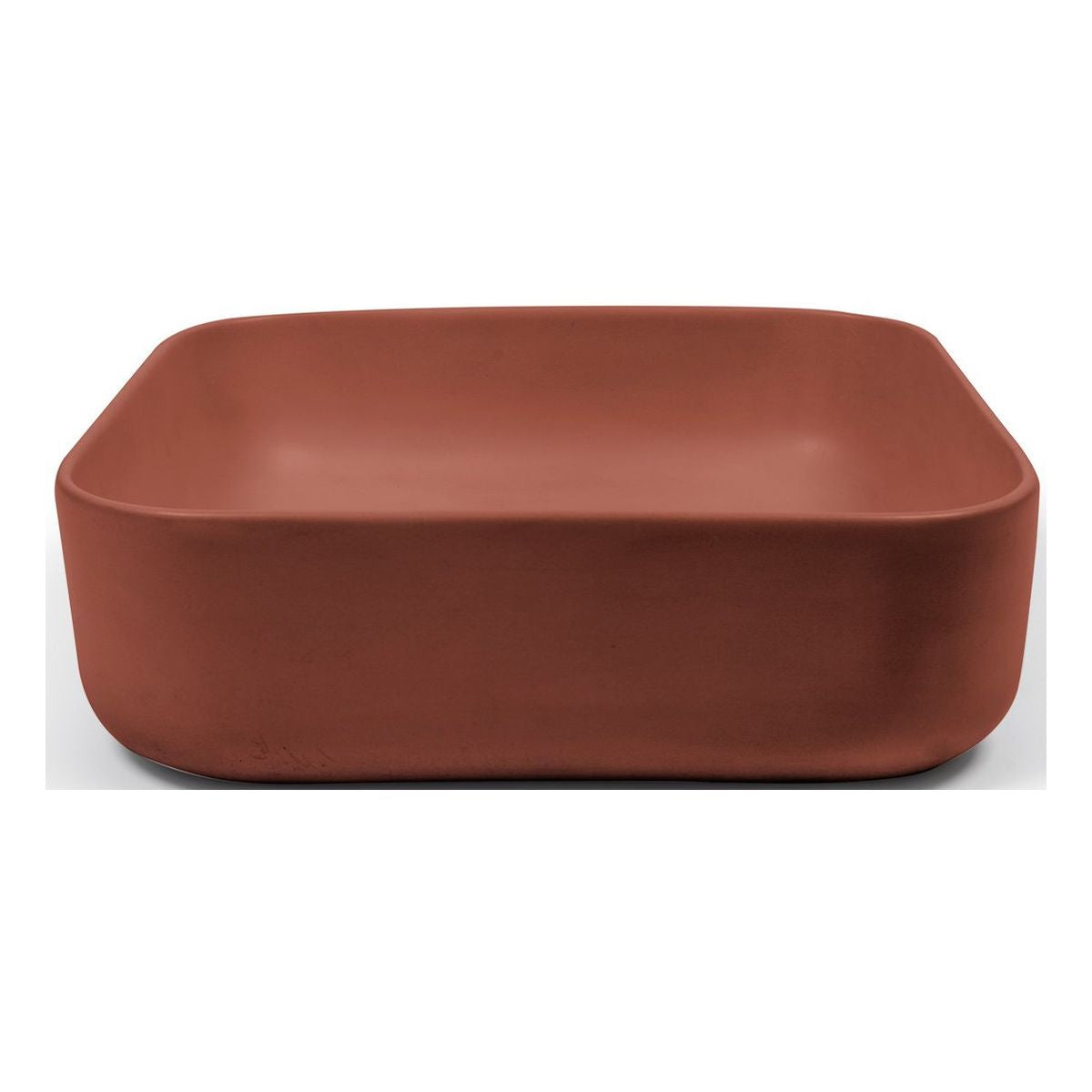 Nood Surface Mount Cube Basin in Clay