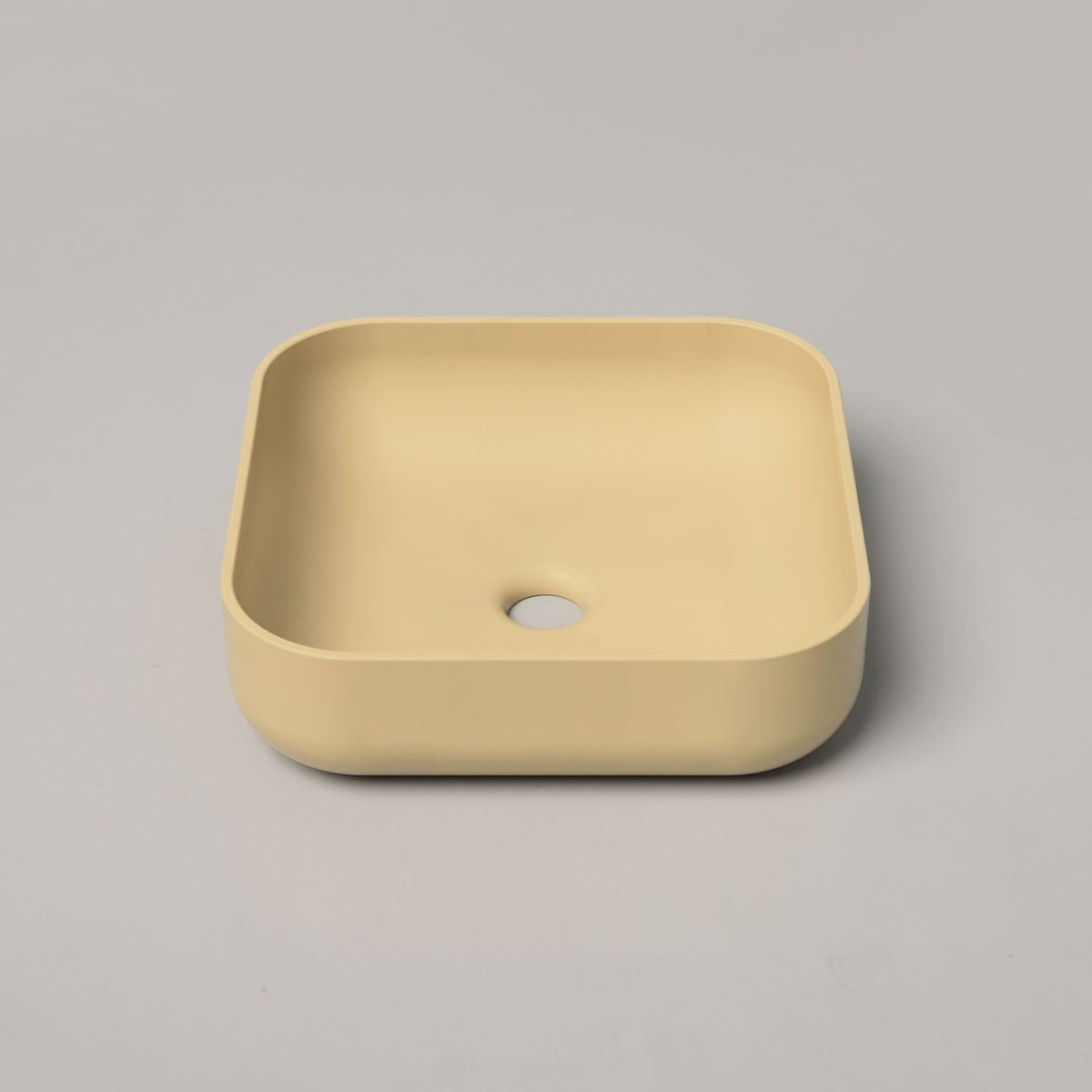 Nood Surface Mount Cube Basin in Custard