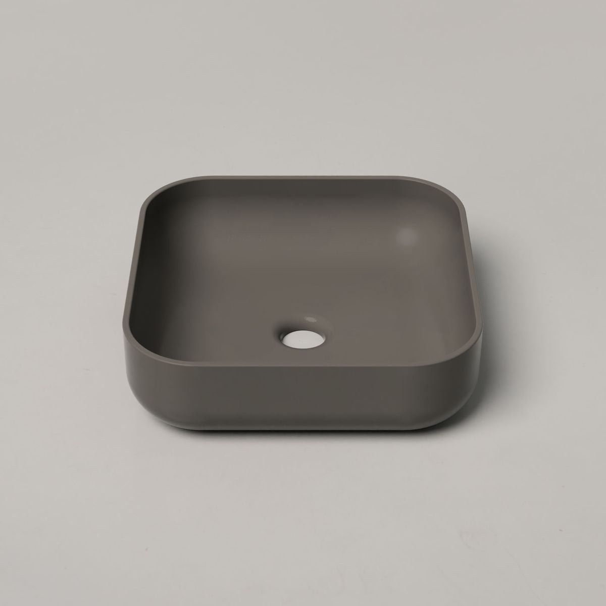 Nood Surface Mount Cube Basin in Mid Tone Grey