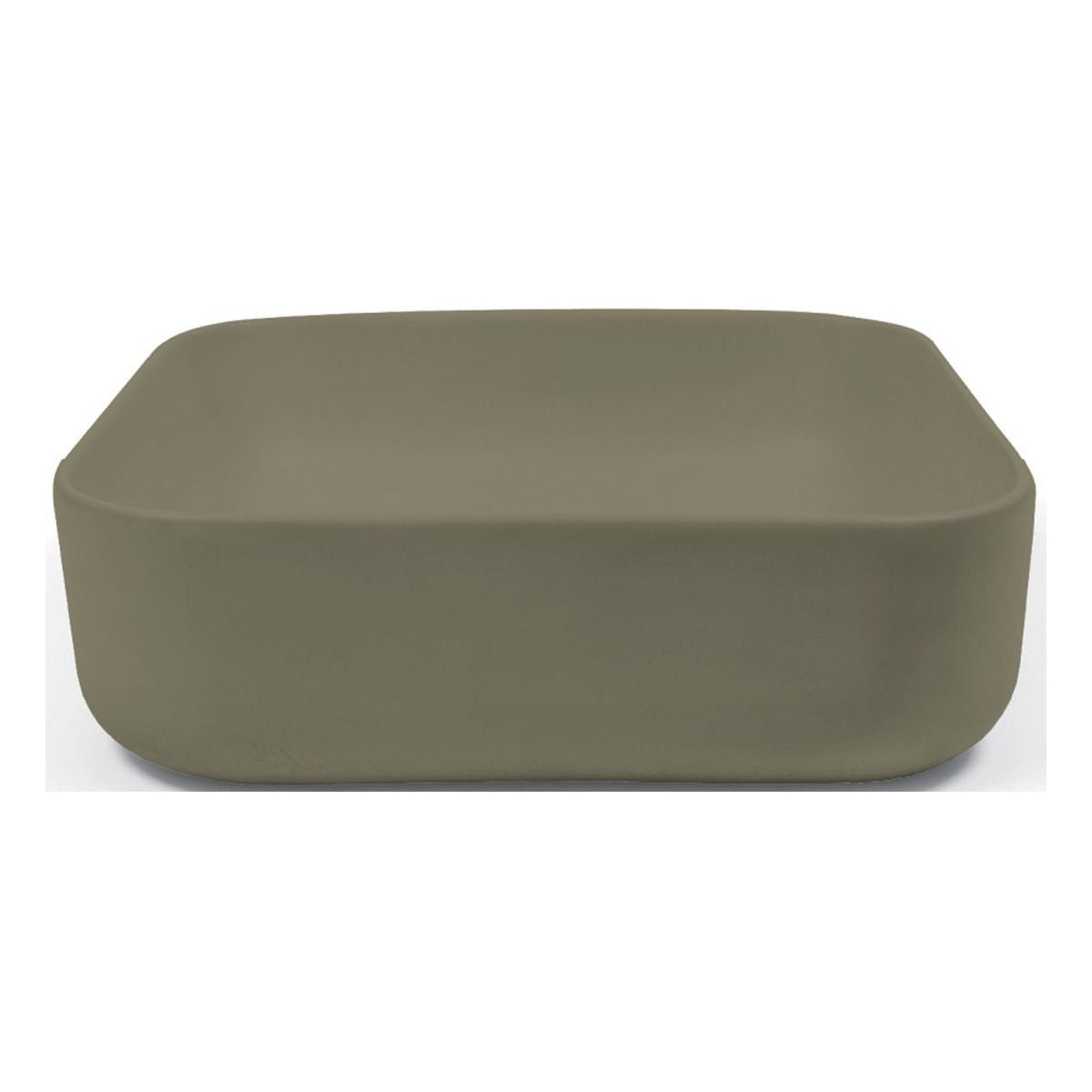 Nood Surface Mount Cube Basin in Olive