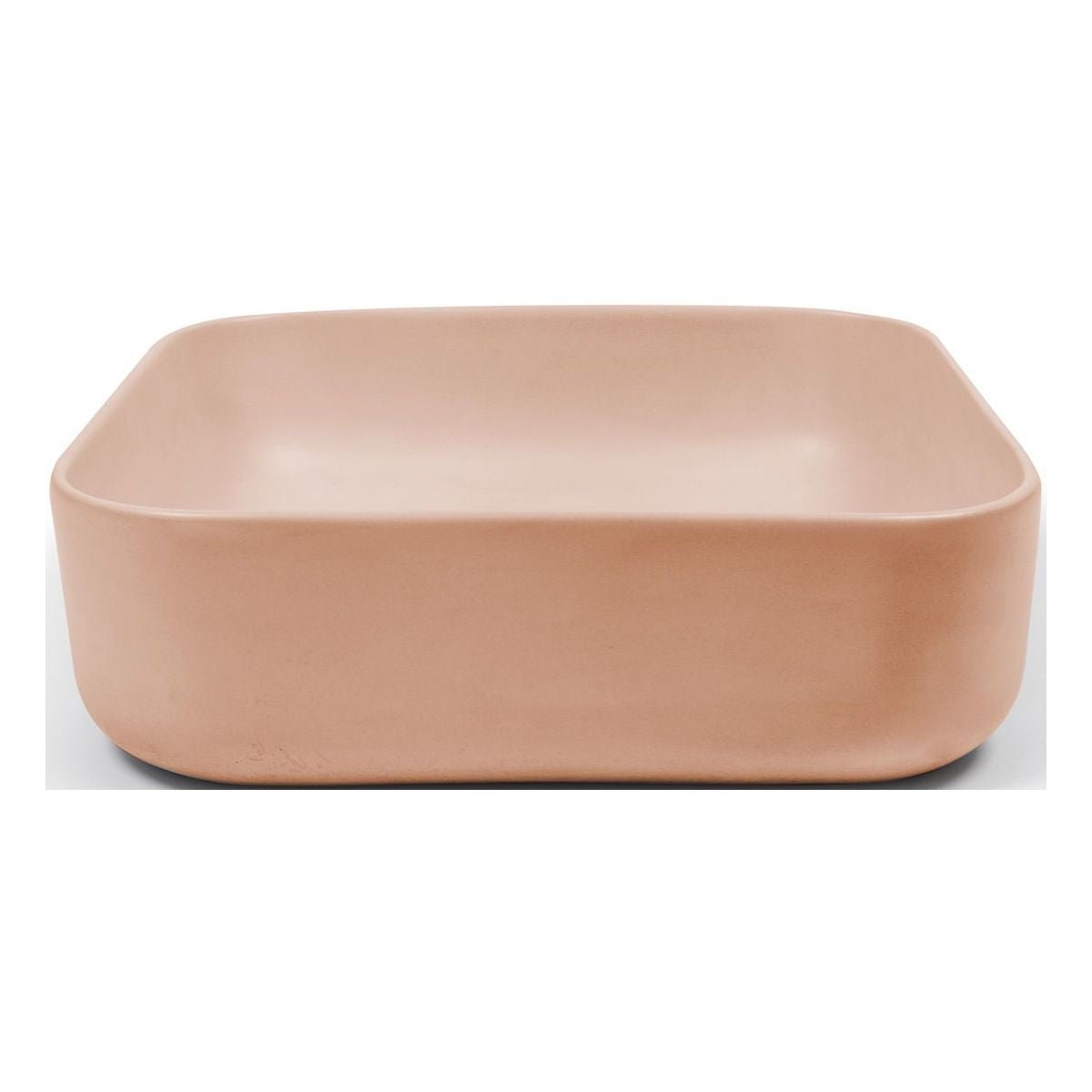Nood Surface Mount Cube Basin in Pastel Peach