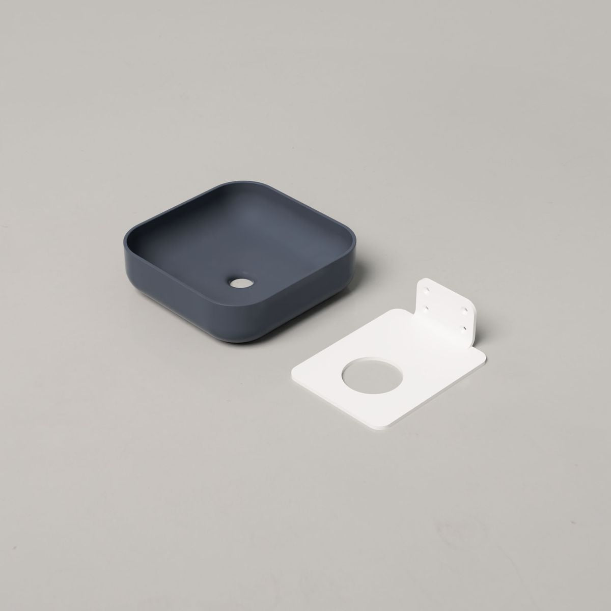 Nood Wall Mount Cube Basin in Copan Blue