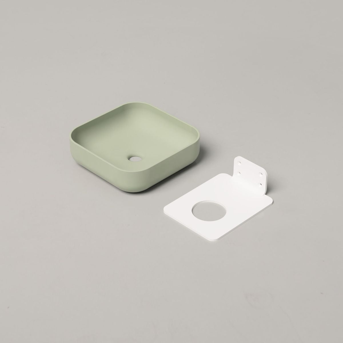 Nood Wall Mount Cube Basin in Mint