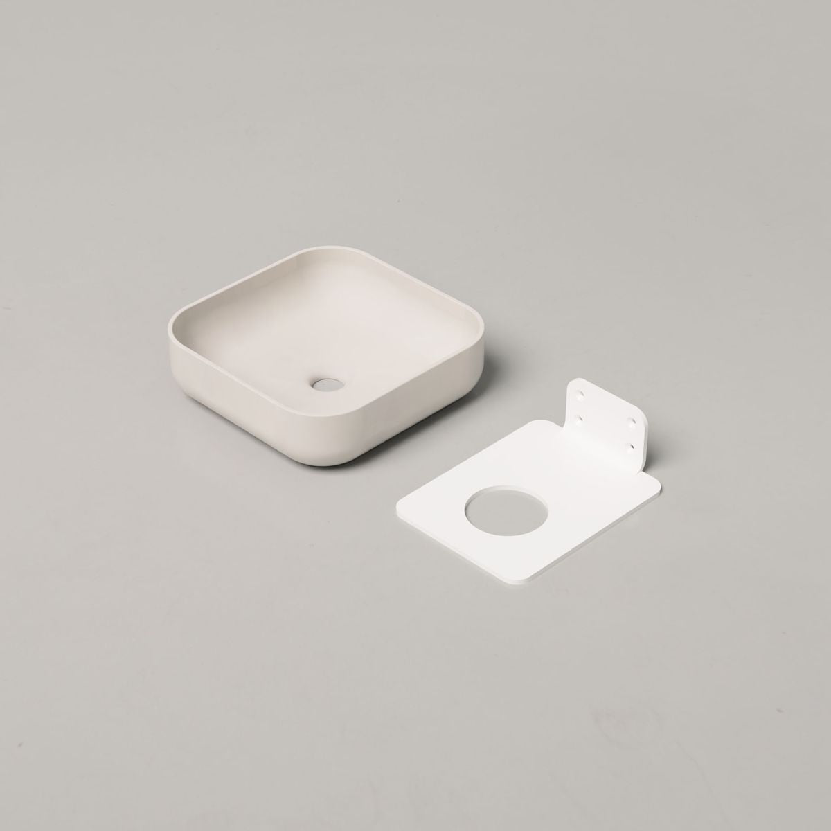 Nood Wall Mount Cube Basin in Morning Mist