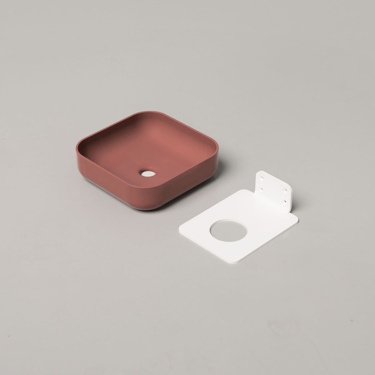 Nood Wall Mount Cube Basin in Musk