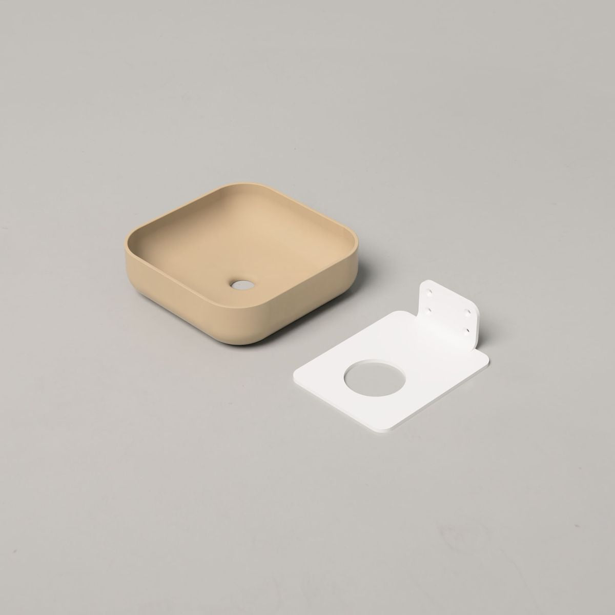 Nood Wall Mount Cube Basin in Sand