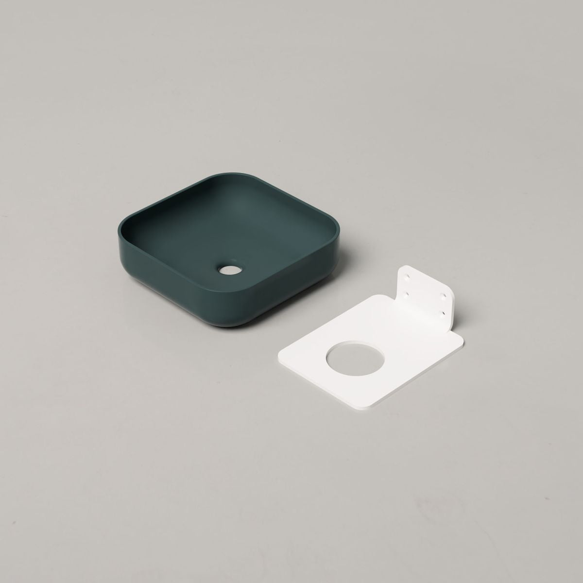 Nood Wall Mount Cube Basin in Teal