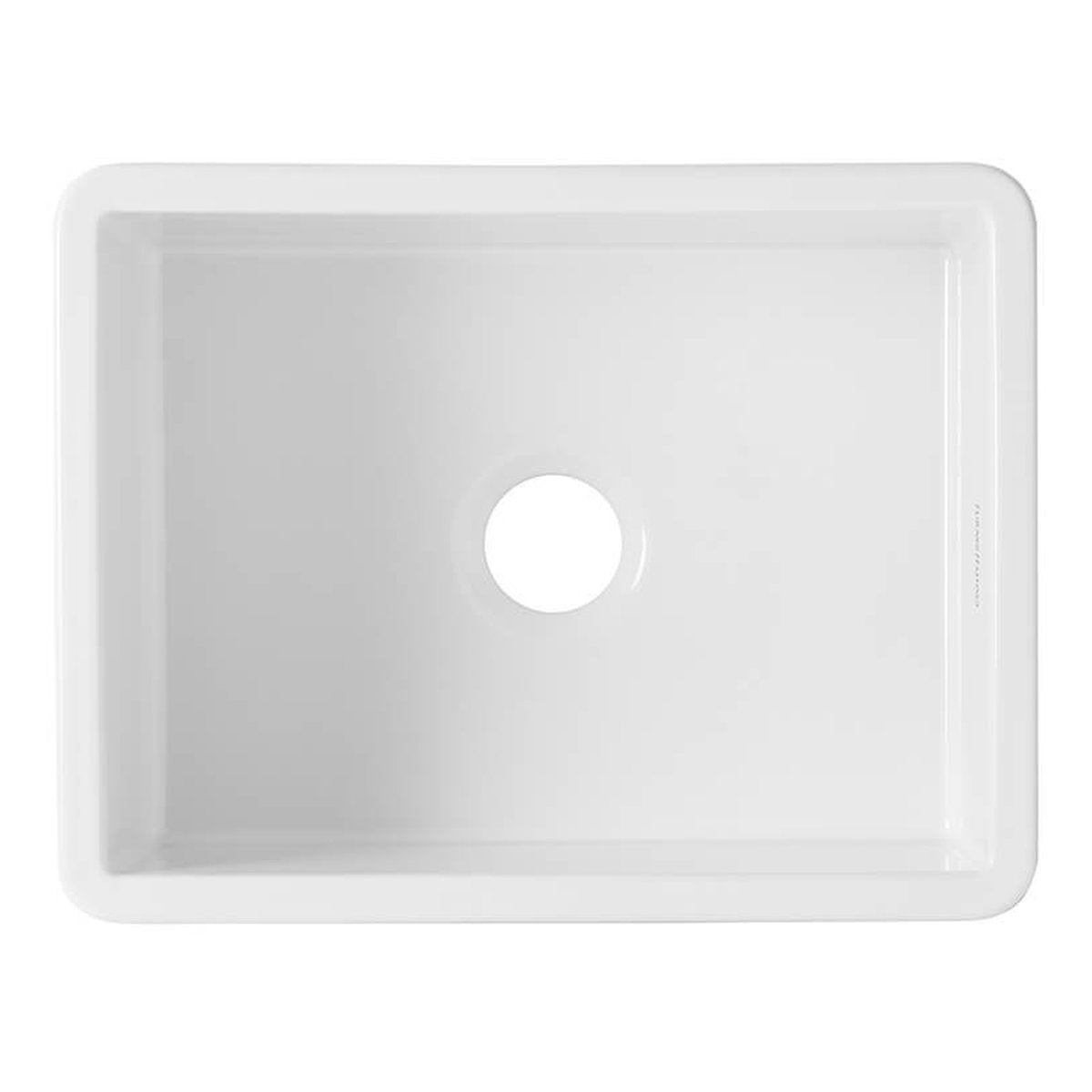 Turner Hastings Cuisine 60 x 46 Inset/Undermount Fine Fireclay Gloss White Sink With Overflow