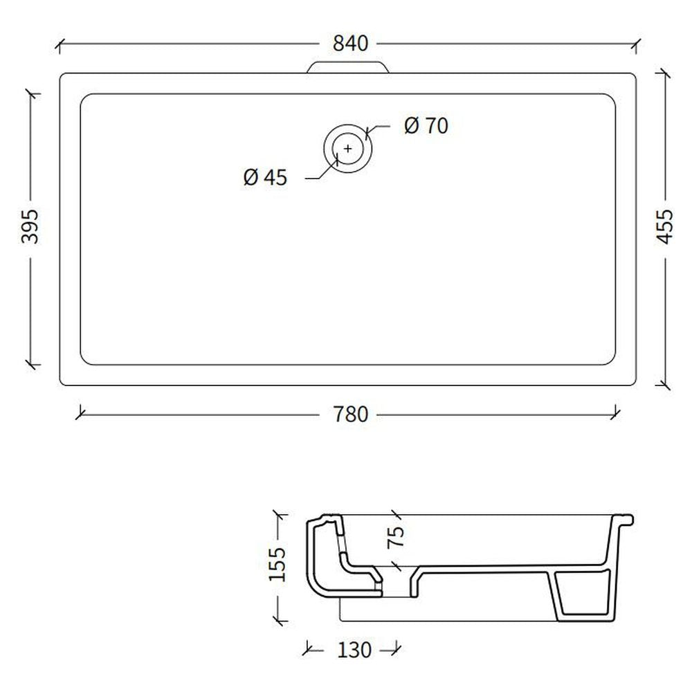 Studio Bagno Cubic 80 Undercounter Basin