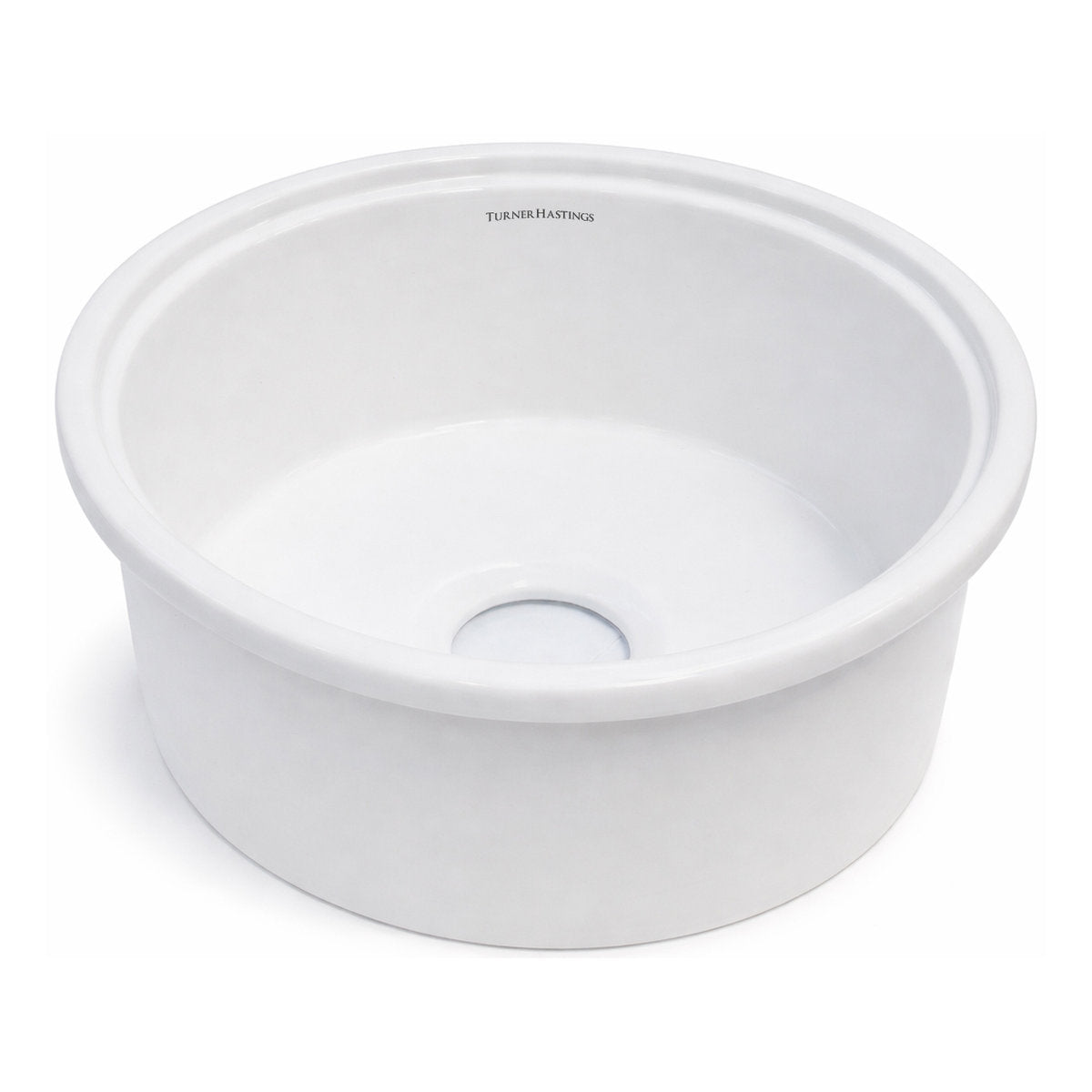 Cuisine Round 47 Inset/Undermount Fireclay Sink - Matte White