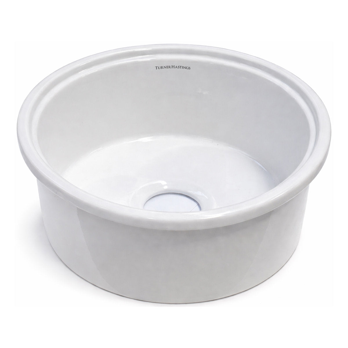Cuisine Round 47 Inset/Undermount Fireclay Sink - Gloss White