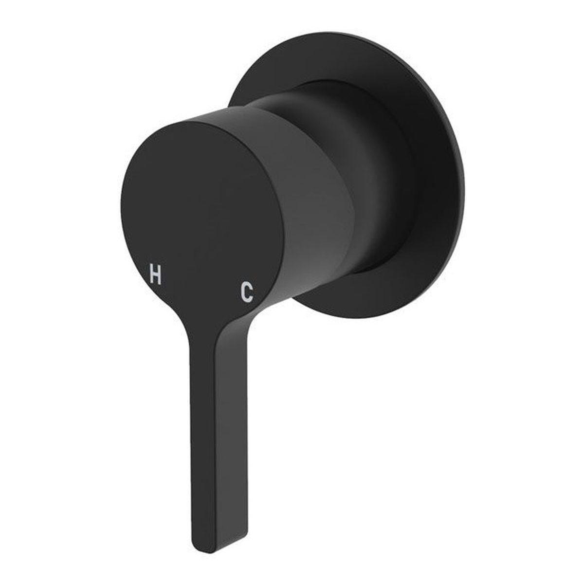 Fienza Sansa Wall Mixer Dress Kit, Small Round Plate, Matte Black