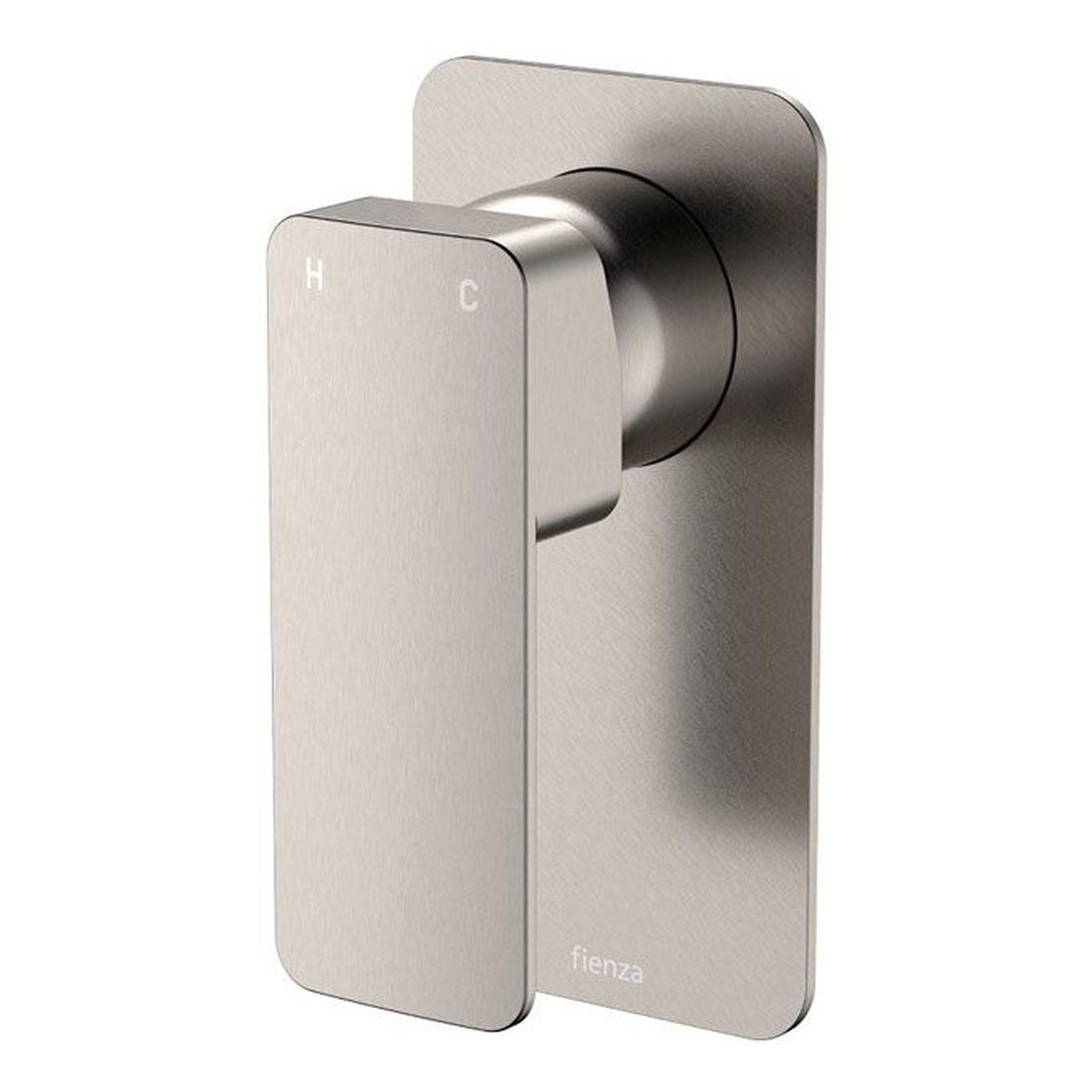 Fienza Tono Wall Mixer Dress Kit, Brushed Nickel, Rectangular Plate