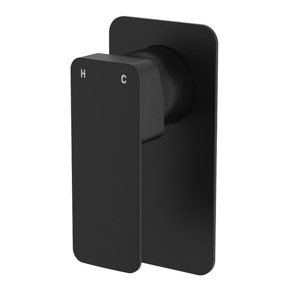 Fienza Tono Wall Mixer Dress Kit, Matte Black, Rectangular Plate