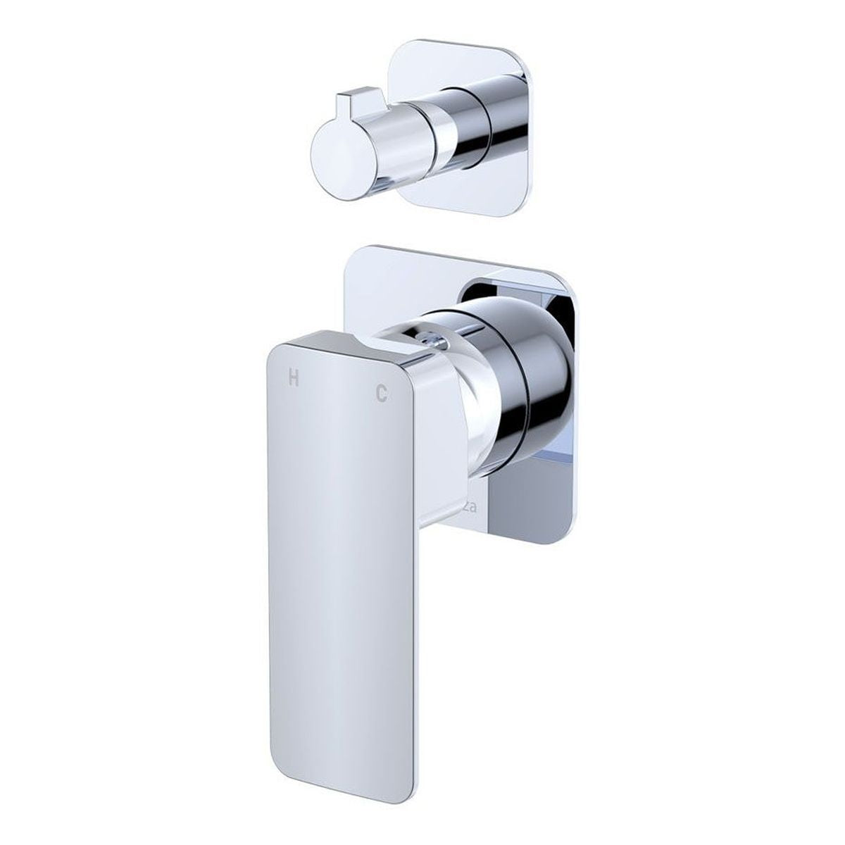 Fienza Tono Wall Diverter Mixer Dress Kit, Chrome, Square Plates