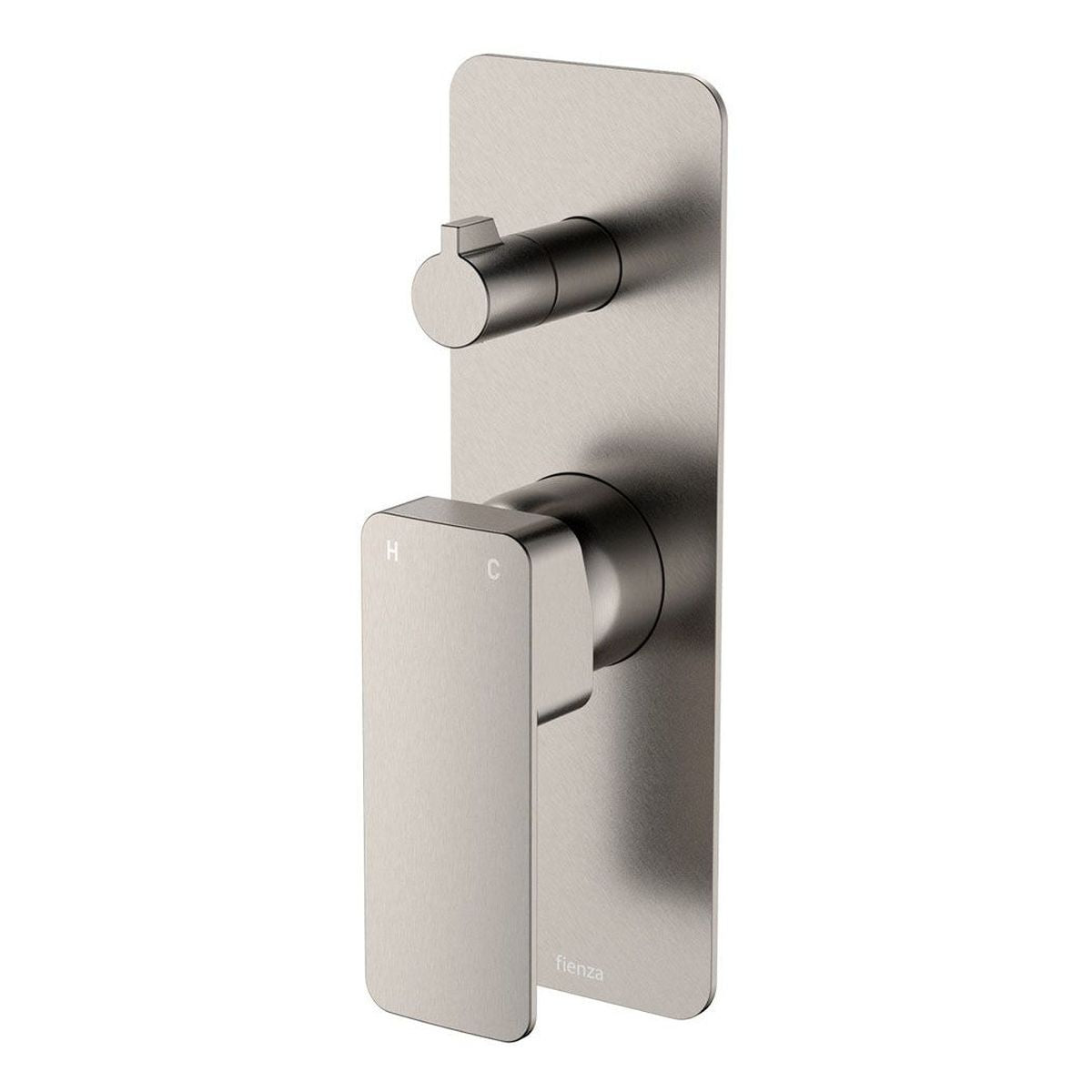 Fienza Tono Wall Diverter Mixer Dress Kit, Brushed Nickel, Rectangular Plate
