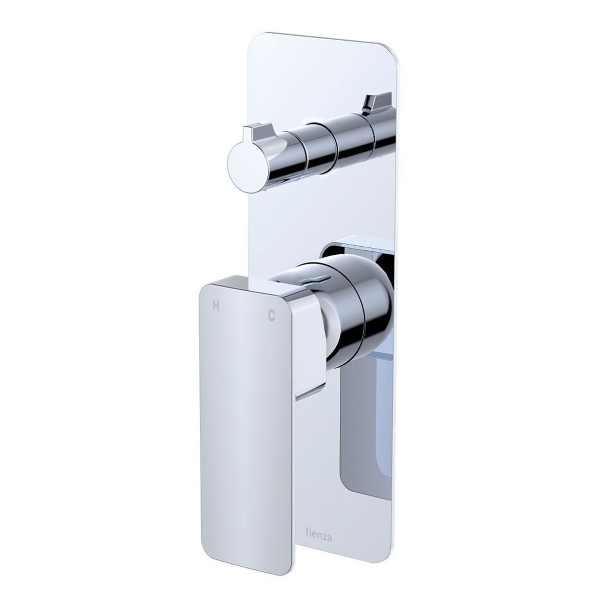 Fienza Tono Wall Diverter Mixer Dress Kit, Chrome, Rectangular Plate