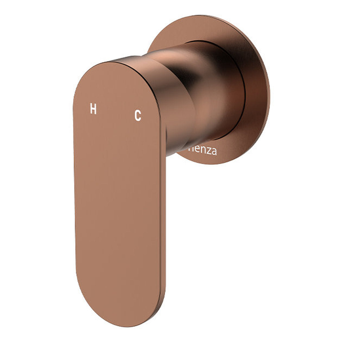 Fienza Empire Slim Wall Mixer Dress Kit, Round Plate, Brushed Copper