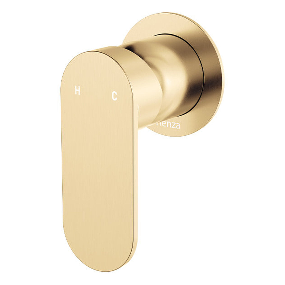 Fienza Empire Slim Wall Mixer Dress Kit, Round Plate, Urban Brass