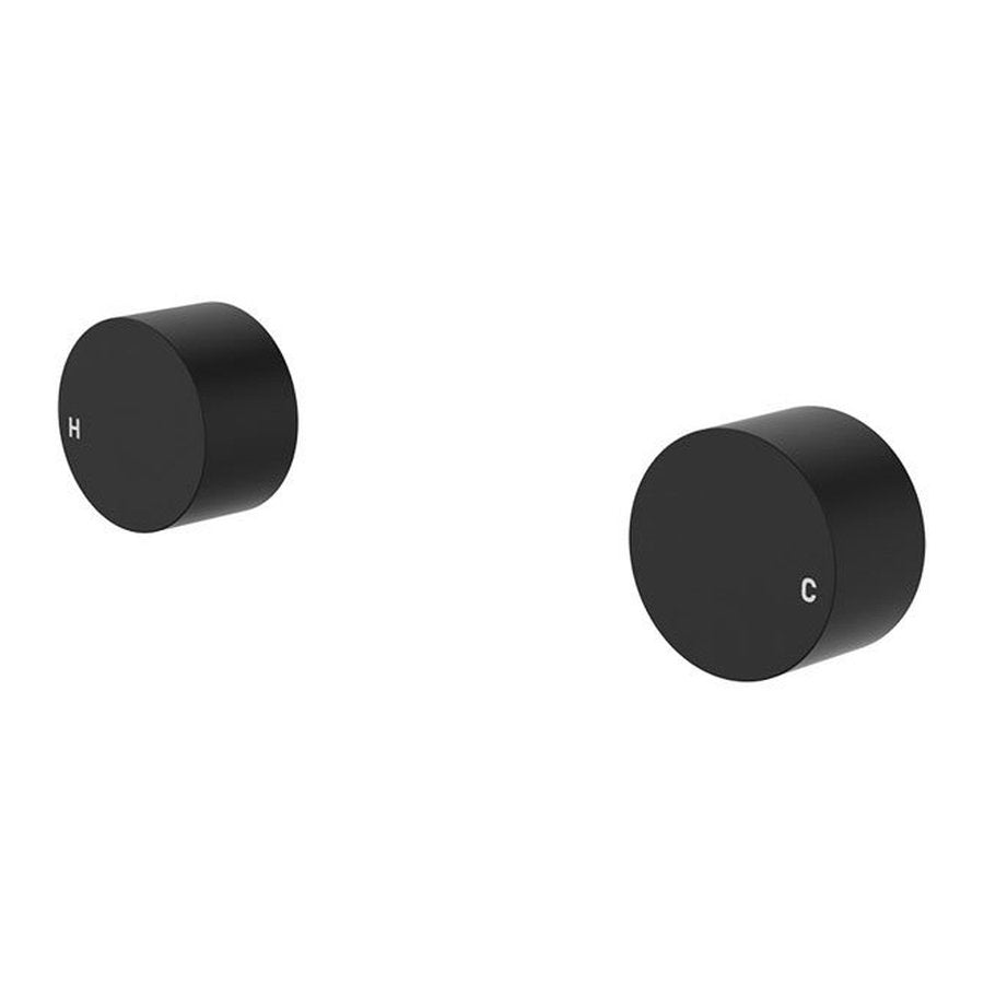 Fienza Kaya Round Wall Taps, Dress Kit, Matte Black