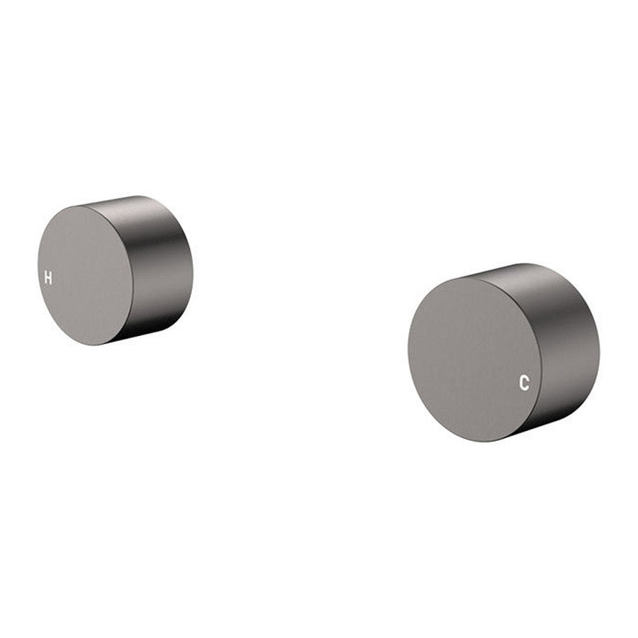 Fienza Kaya Round Wall Taps, Dress Kit, Gun Metal