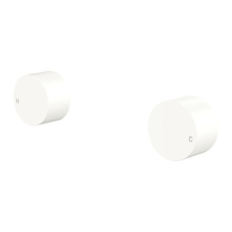 Fienza Kaya Round Wall Taps, Dress Kit, Matte White