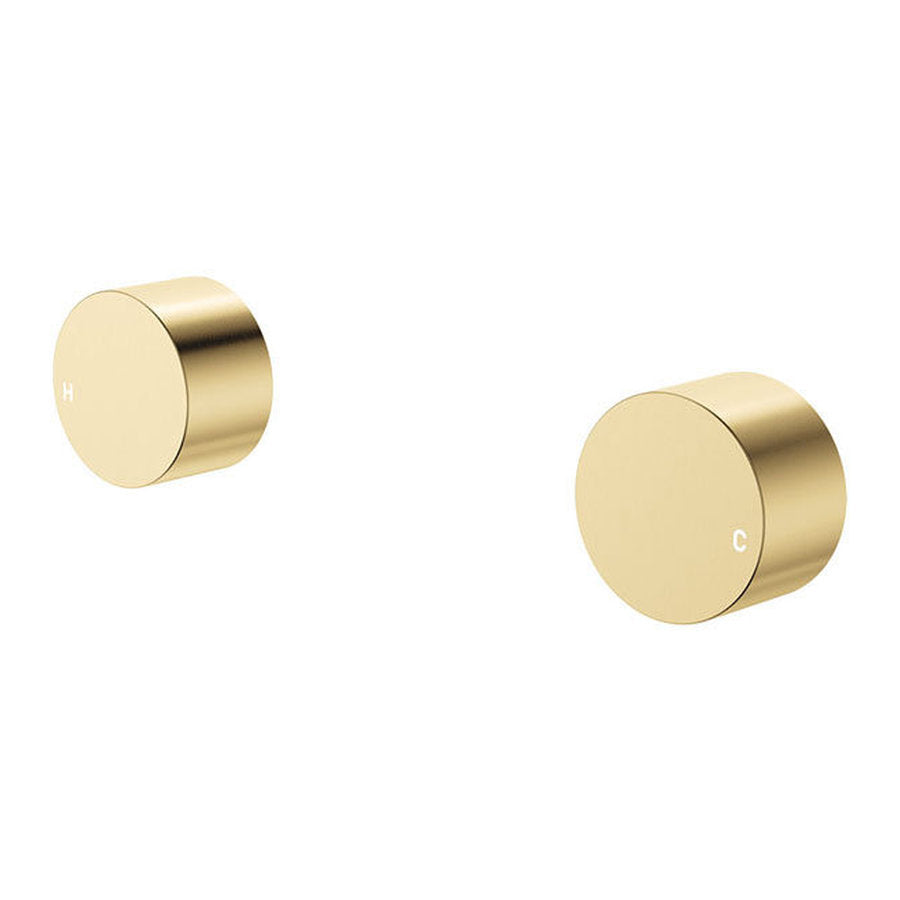 Fienza Kaya Round Wall Taps, Dress Kit, Urban Brass
