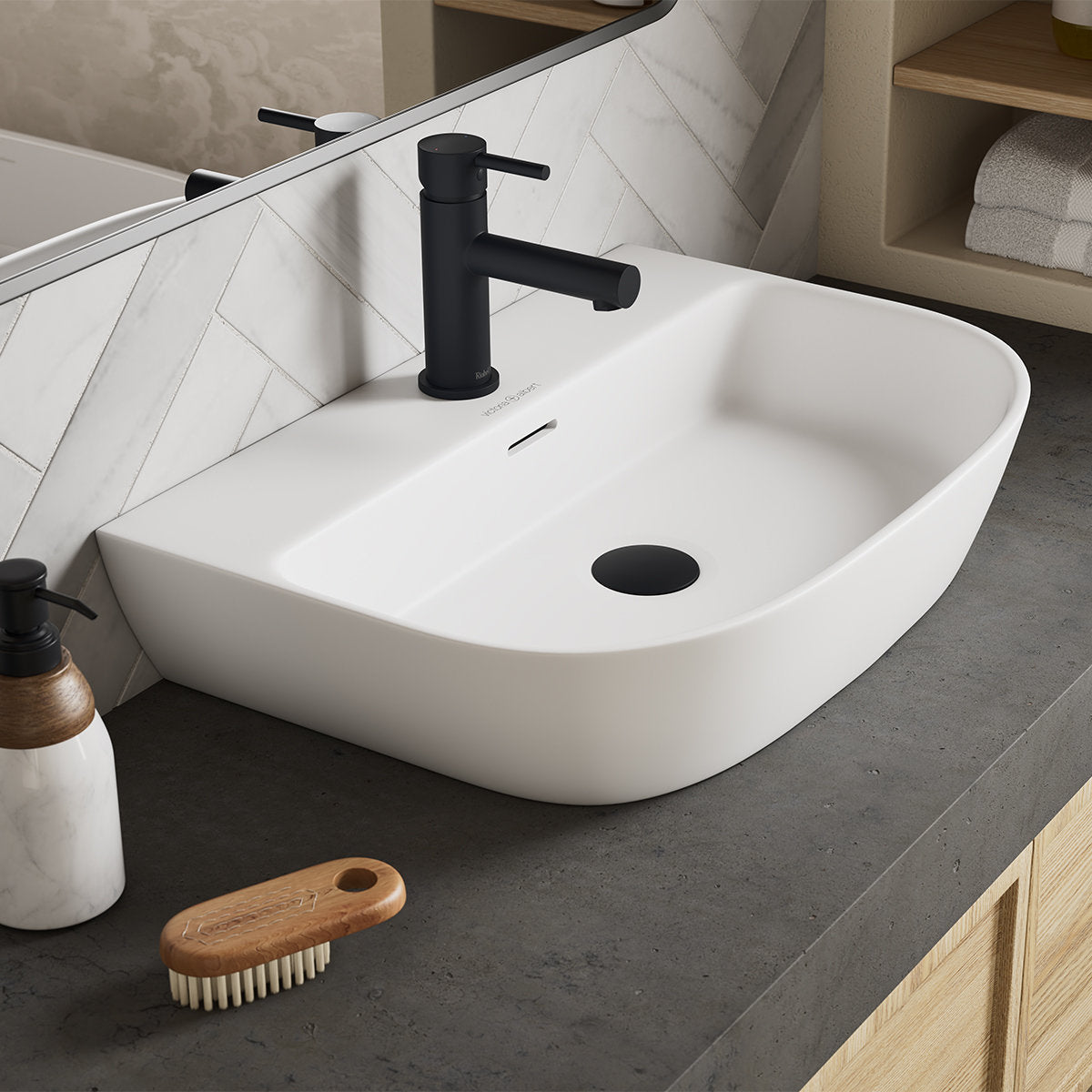 Victoria & Albert Lussari 60 Matt White Basin - 1 Tap Hole