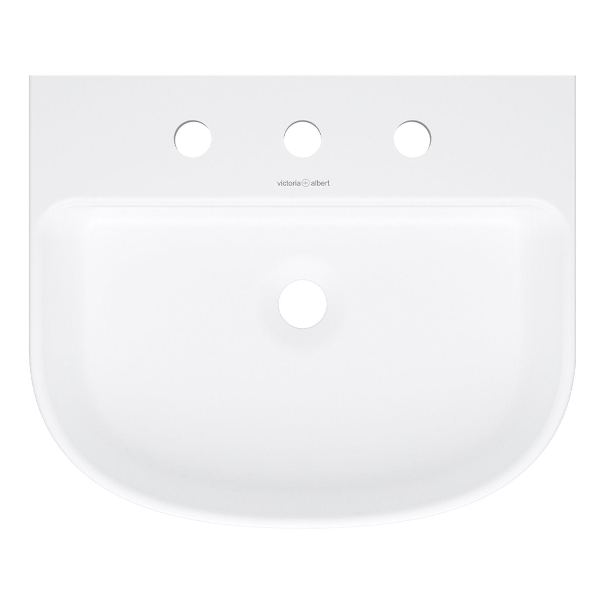 Victoria & Albert Lussari 50 Matt White Basin - 3 Tap Hole