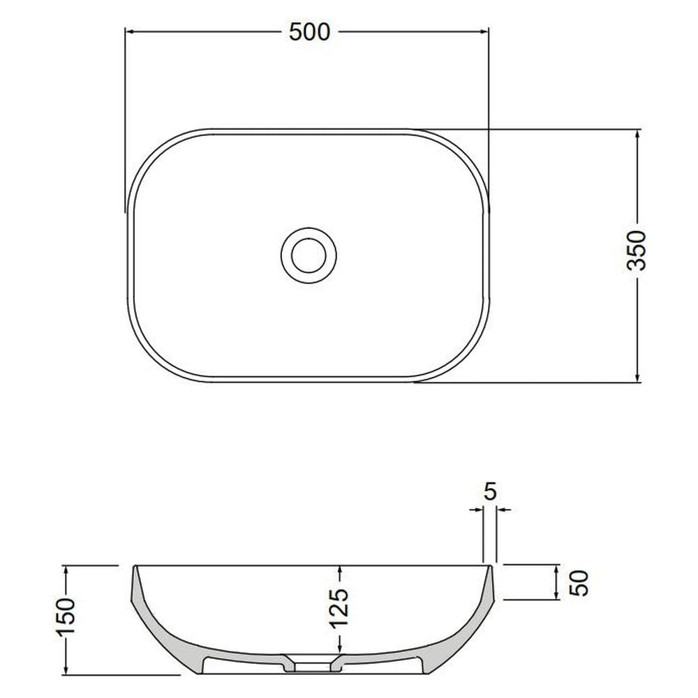 Studio Bagno Decus 50 Basin - Matte White