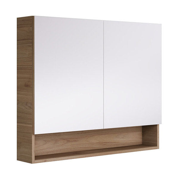 Fienza Aluca 900 Display Shelf Mirror Cabinet