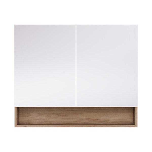 Fienza Aluca 900 Display Shelf Mirror Cabinet