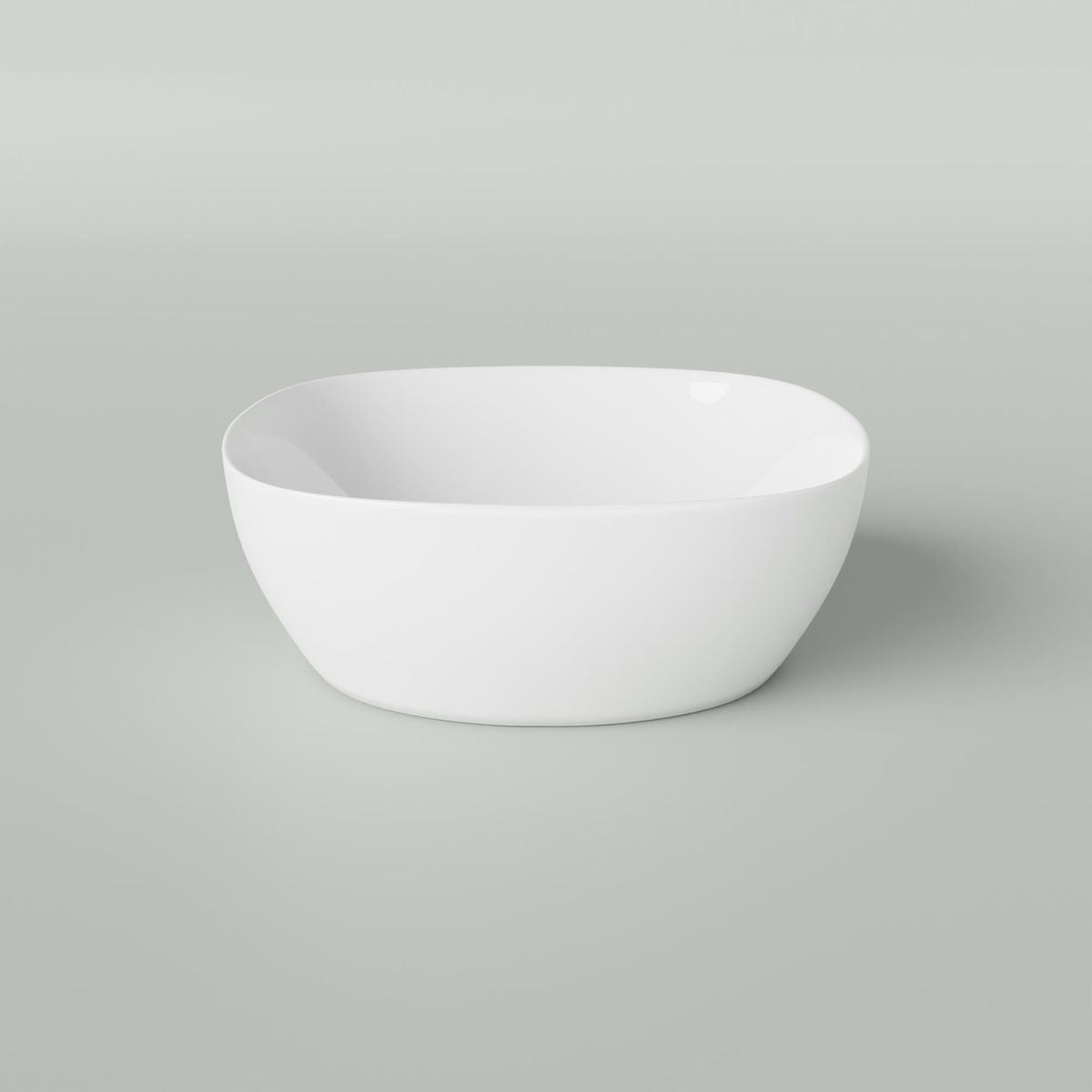 Delgado Above Counter Ceramic Basin- White Gloss