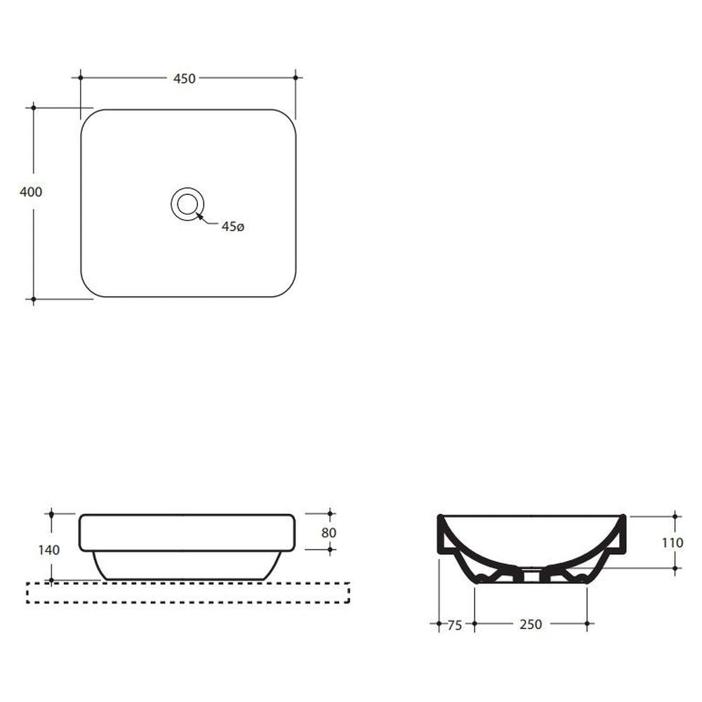 Studio Bagno Element 45 Bench Basin