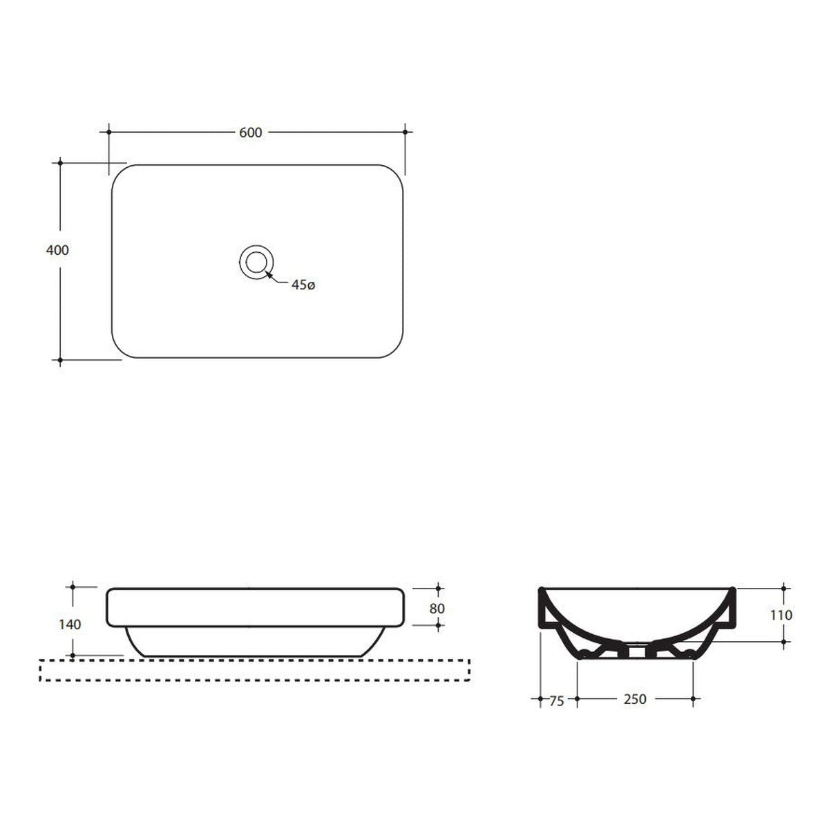 Studio Bagno Element 60 Bench Basin