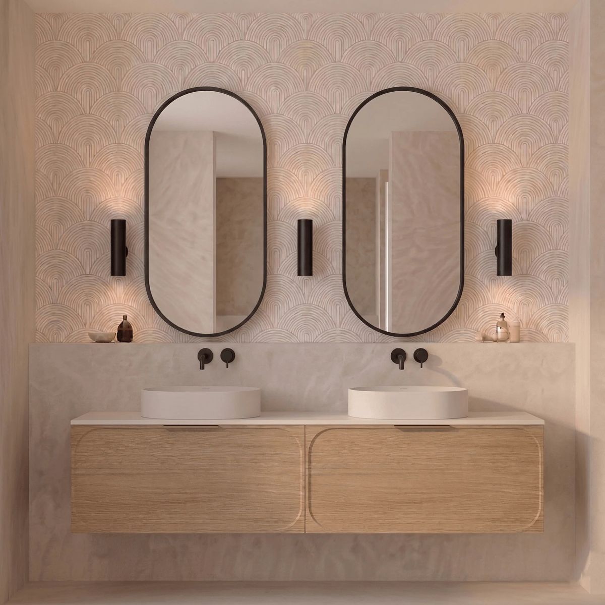 Elli Framed Shaving Cabinet, 450x900mm, Matte Black