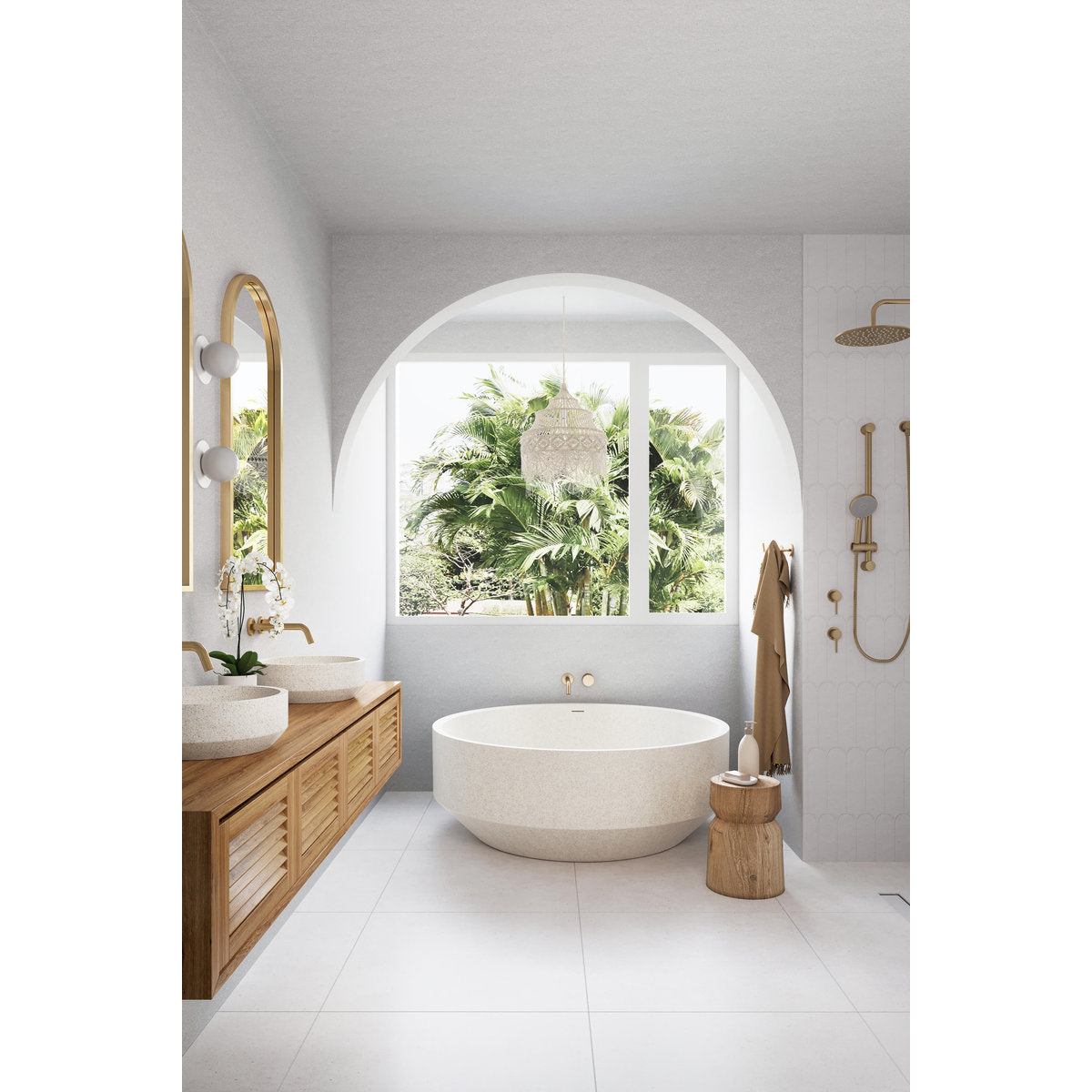 Madu Living Eden Round Bath, White