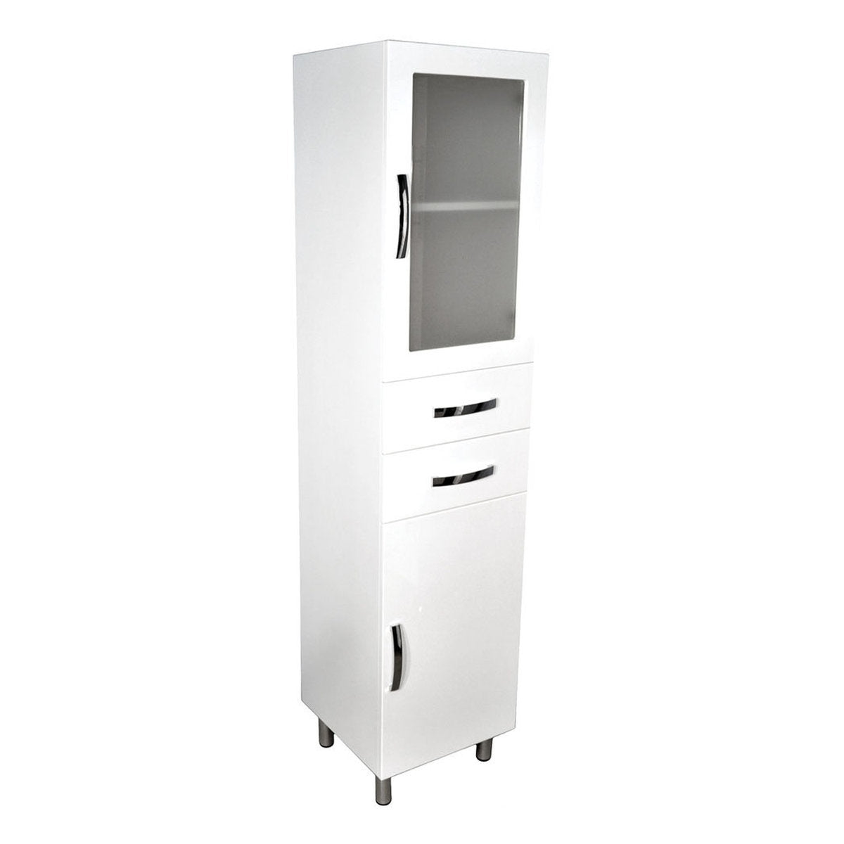 Fienza Unicab Tallboy, 1 Glass Panel Door & 2 Drawers