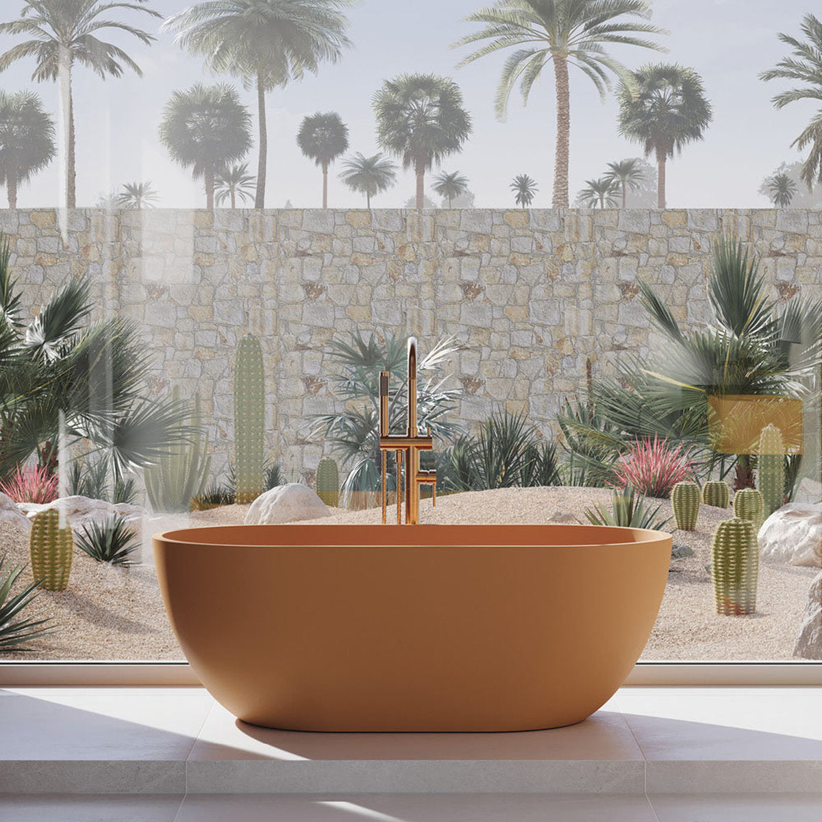 Fienza Jada Concrete Bath, Tuscan