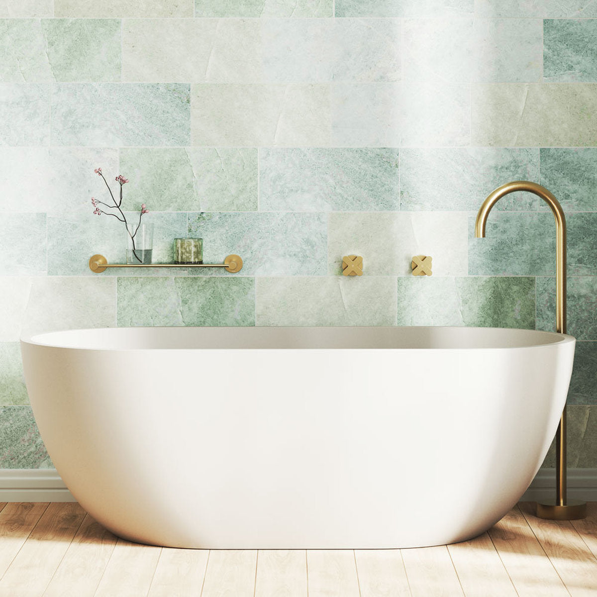 Fienza Jada Concrete Bath, Warm White
