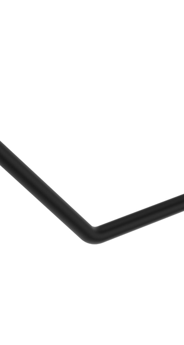 Fienza 135° Ambulant Care Reversible Left/Right Hand Rail, Matte Black