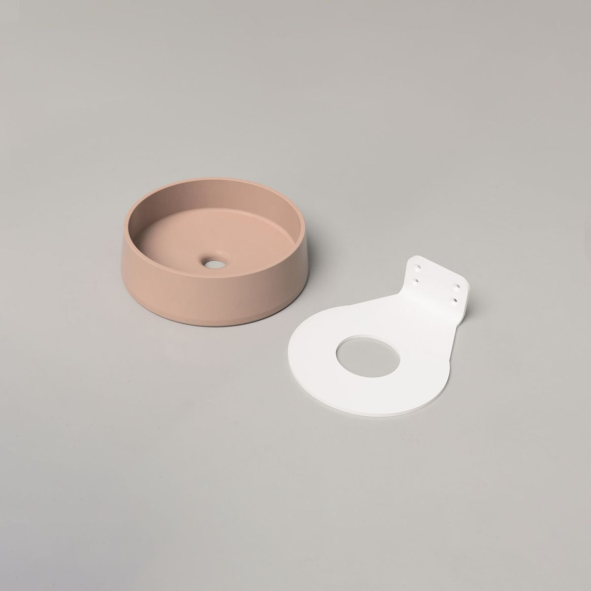 Nood Wall Mount Funl Basin in Blush Pink