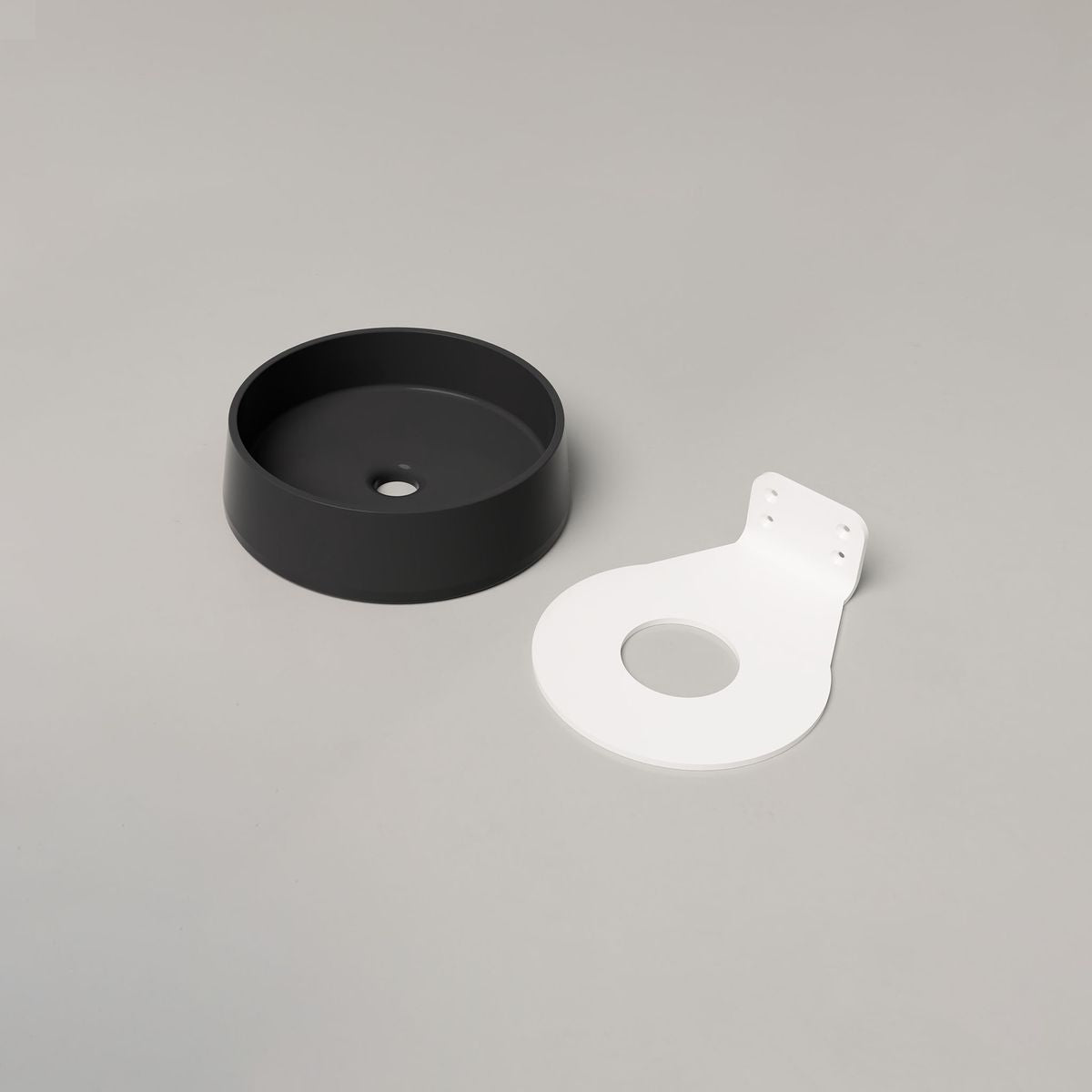 Nood Wall Mount Funl Basin in Charcoal