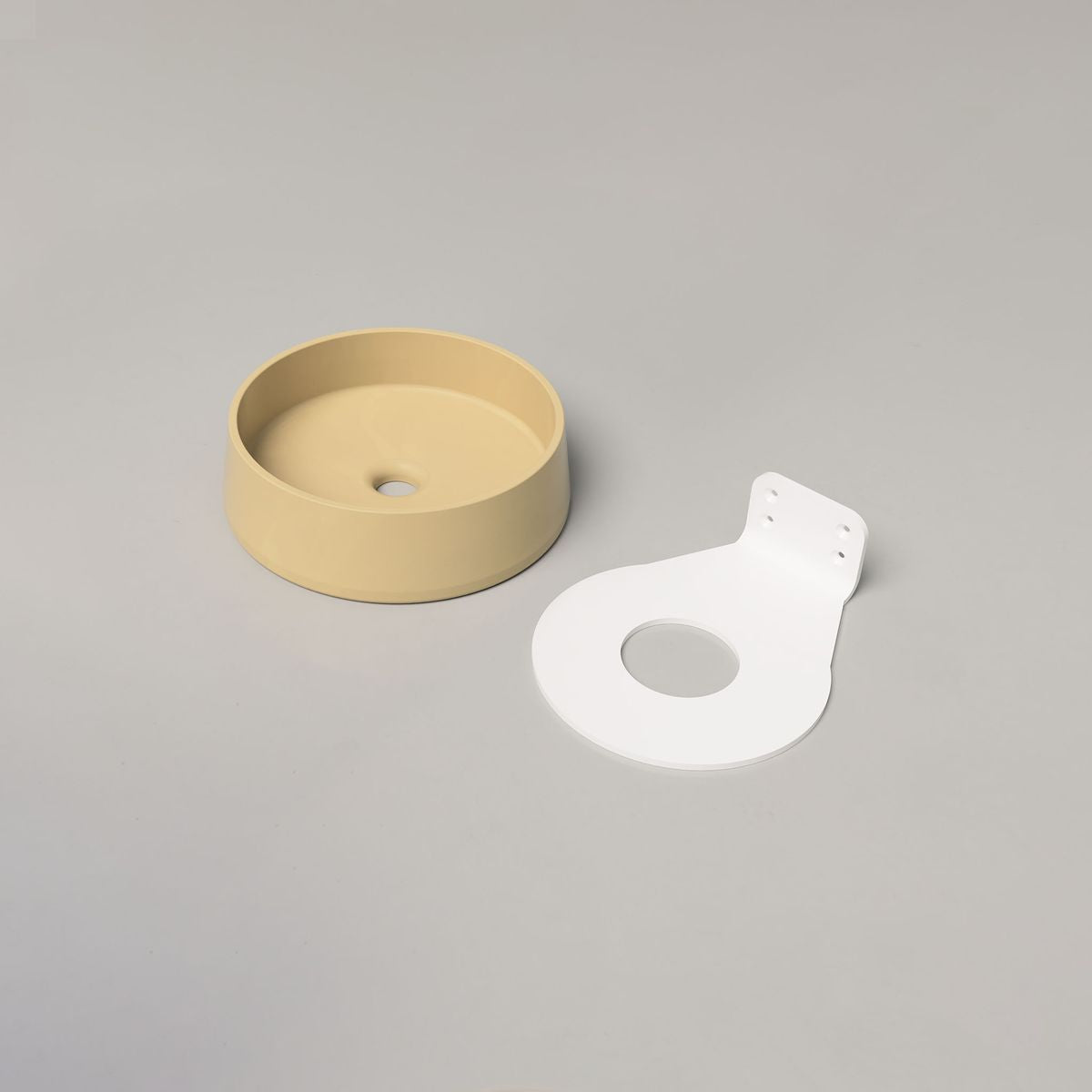 Nood Wall Mount Funl Basin in Custard
