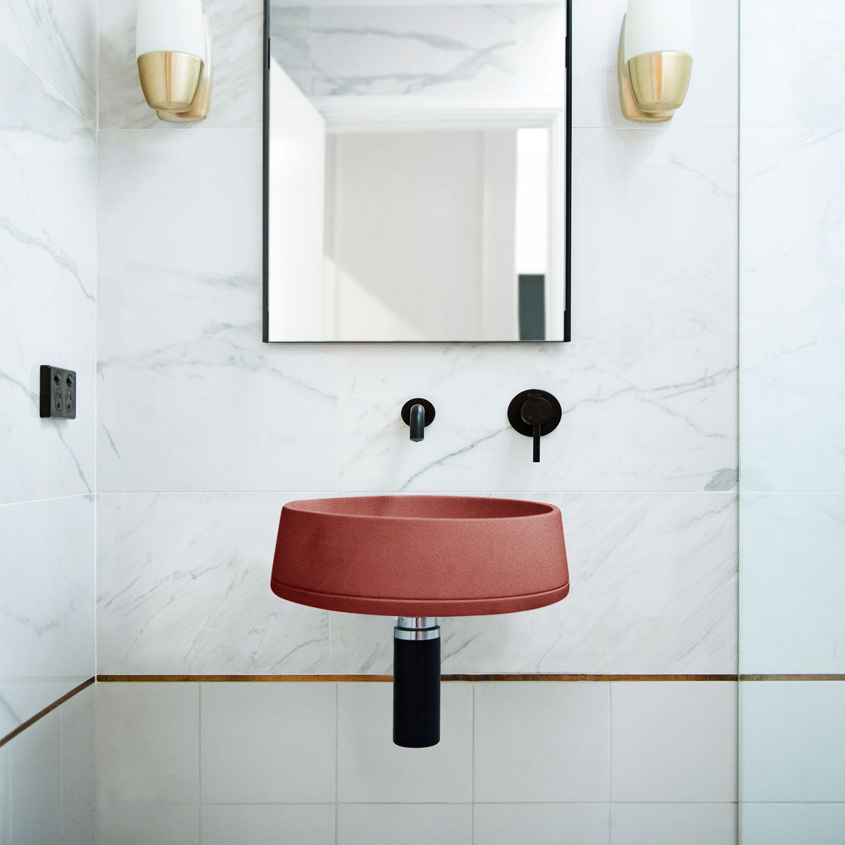 Nood Wall Mount Funl Basin in Musk