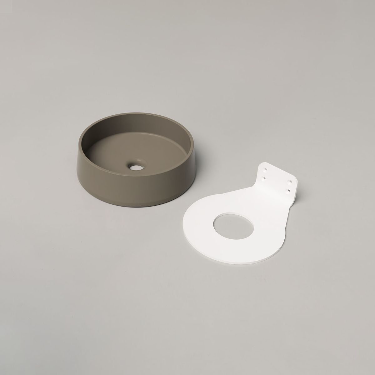 Nood Wall Mount Funl Basin in Olive