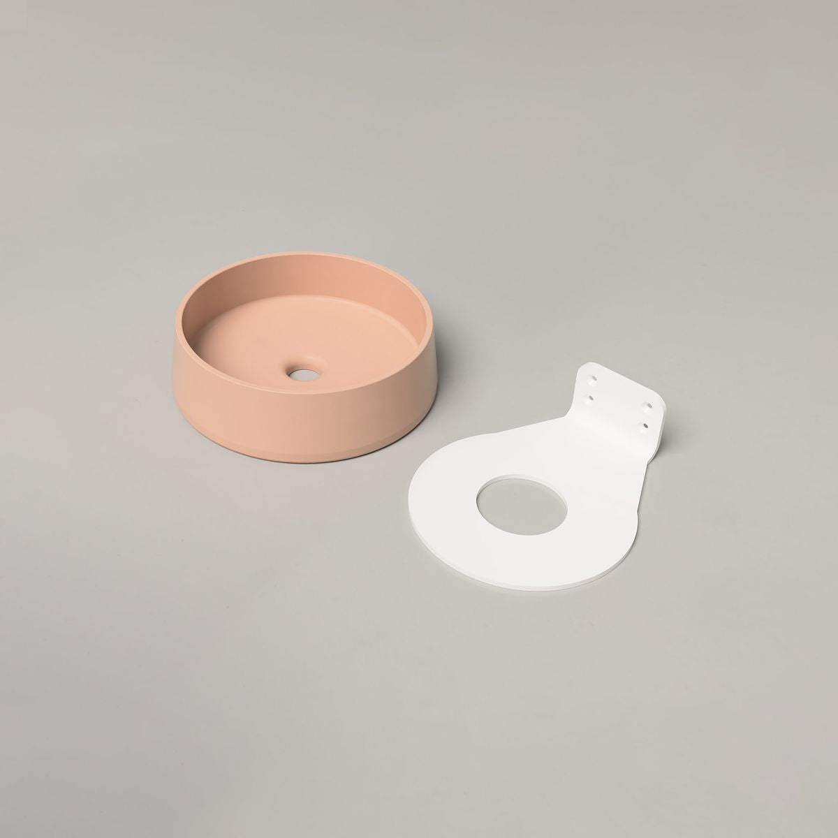 Nood Wall Mount Funl Basin in Pastel Peach