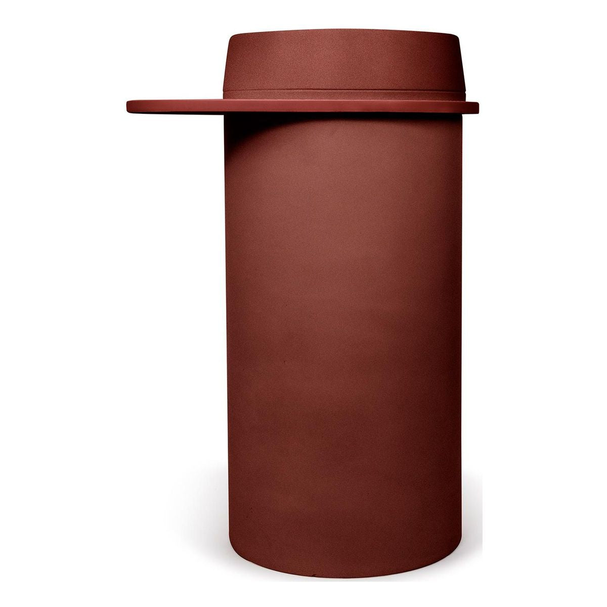 Nood Cylinder With Tray Funl Basin in Clay