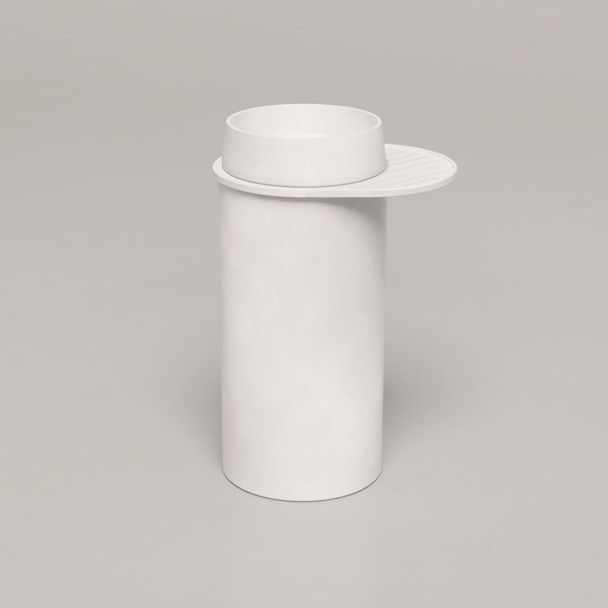 Nood Cylinder With Tray Funl Basin in Ivory